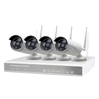 NIGHT VISION JXJ Factory Supplier 4CH 4PCS Cameras Set 2MP Video Surveillance 4 Channel NVR Kits Outdoor Wireless Wifi CCTV Camera Set