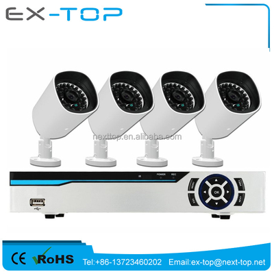 Better than Poe, Power Line Communication ONVIF 4CH PLC CCTV Camera System with 4 30M IR Bullet PLC CCTV IP Camera EN7804PLC